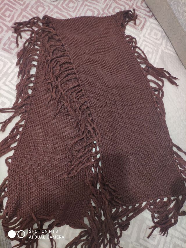 Bufanda granate punto