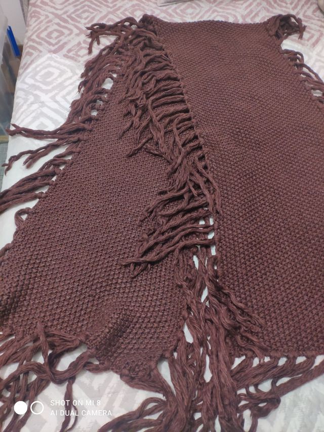 Bufanda granate punto