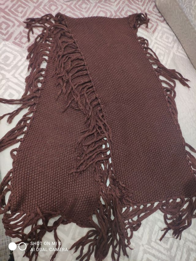 Bufanda granate punto