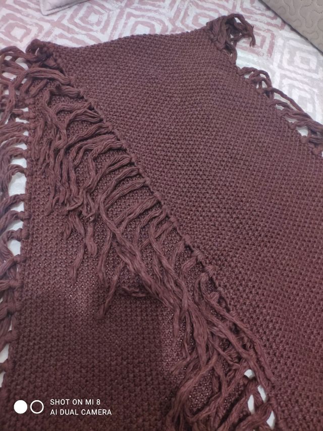 Bufanda granate punto