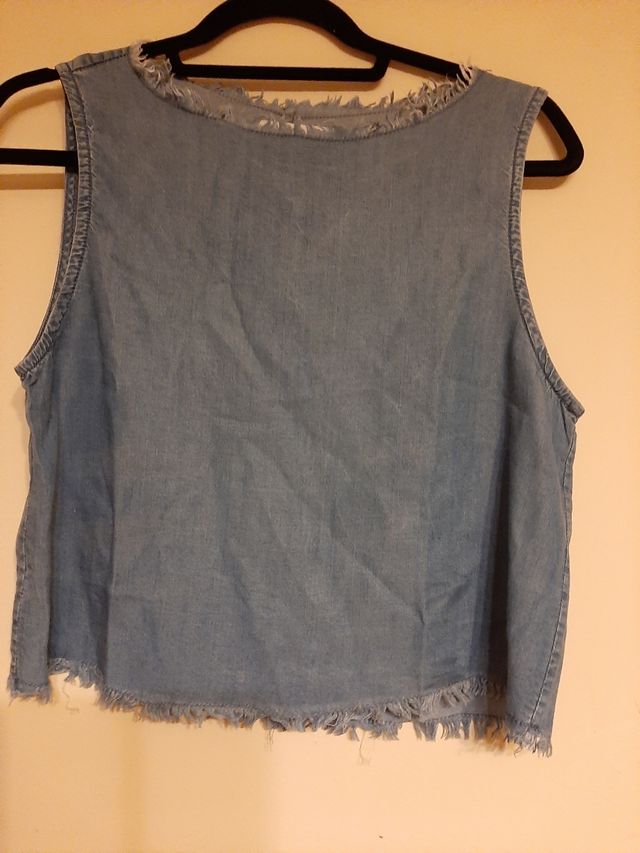 camisa vaquera sin mangas