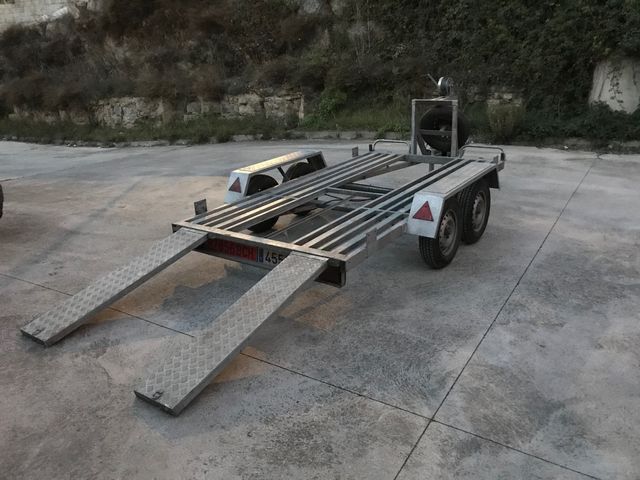 Remolqueportacochepeqe+caja aluminiodesmontable