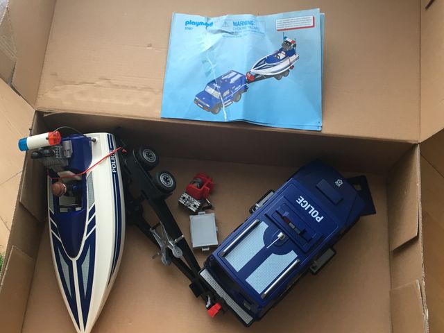 Playmobil 5187 lancha con coche de policia