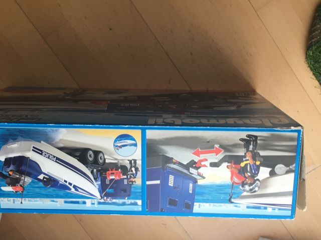 Playmobil 5187 lancha con coche de policia
