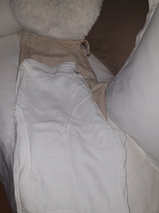 PANTALONES LINO PUNTO ROMA de segunda mano por 21 EUR en Salamanca en  WALLAPOP