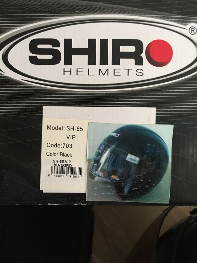 SHIRO CASCO M negro completo caja