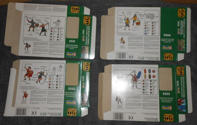 Scatole vuote, miniature 1/72, Esci, Revell.