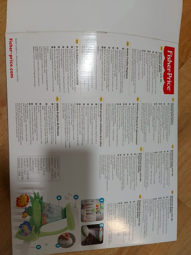 móvil proyector animalitos de la selva