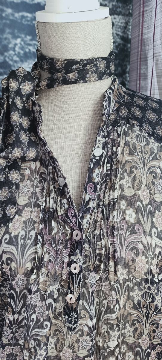 Vestido otoñal ajustable a cintura