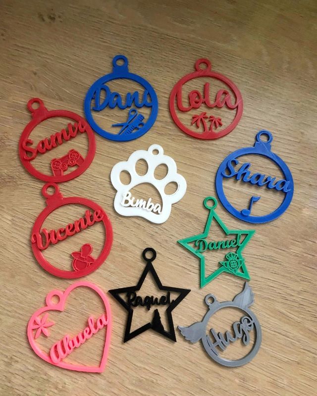 Adornos/lámparas/llaveros/letreros..personalizados