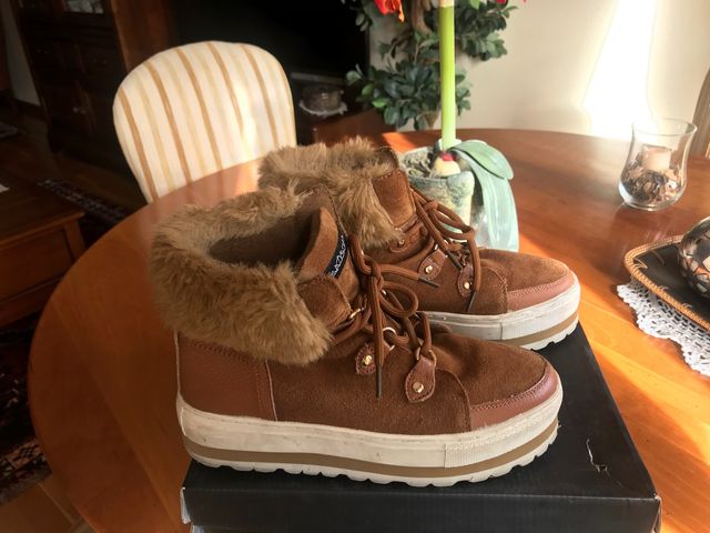 Botines invierno mujer. color camel