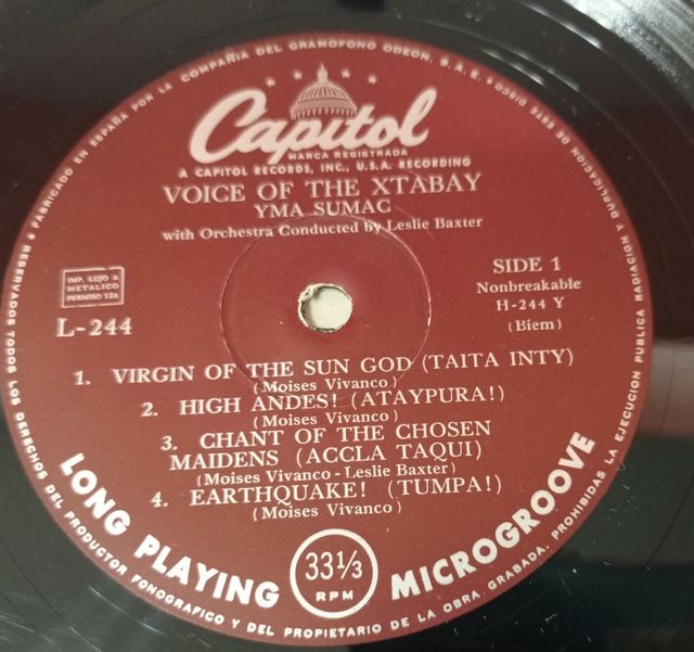 Vinilo Yma Sumac. Jazz, Folk, Country