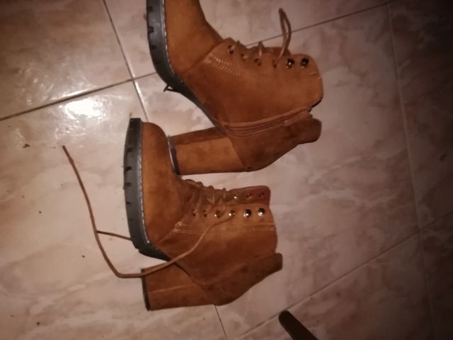 botines marron/azules nuevas a estrenar talla 41