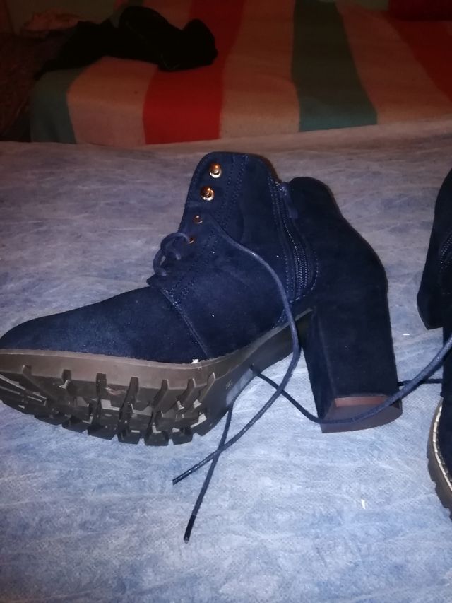 botines marron/azules nuevas a estrenar talla 41