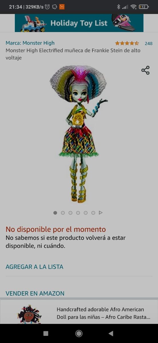 Monster High Frankie alto voltaje Electrizada