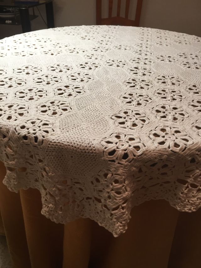 Tapete de ganchillo de mesas redonda 