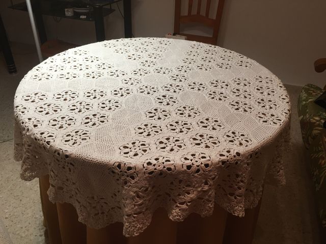 Tapete de ganchillo de mesas redonda 