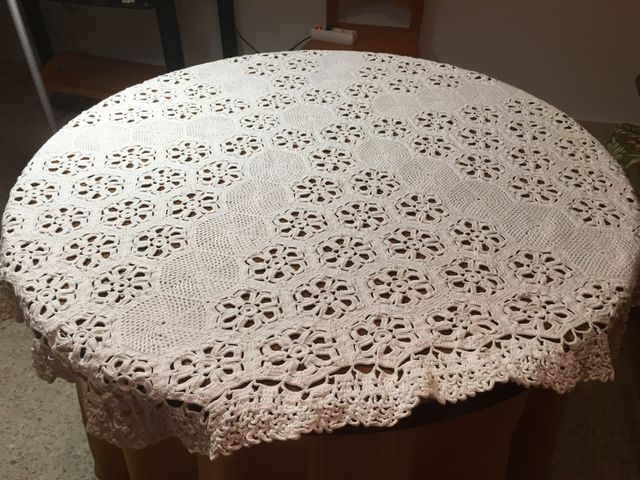 Tapete de ganchillo de mesas redonda 