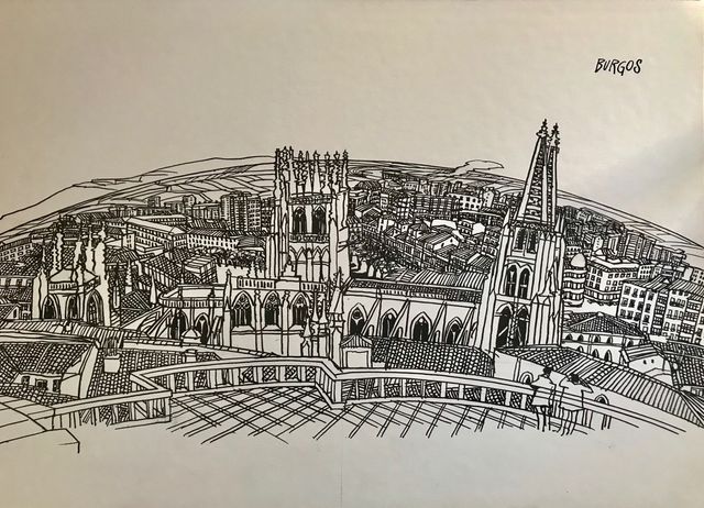 Ilustración skyline Burgos
