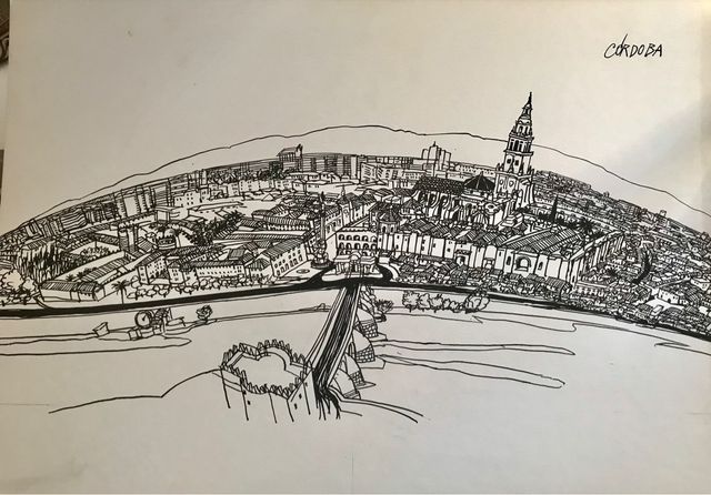 Ilustración skyline Córdoba