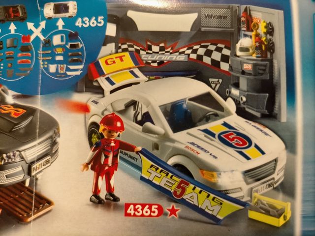 Playmobil 4365 taller tuning coche blanco de segunda mano por 20