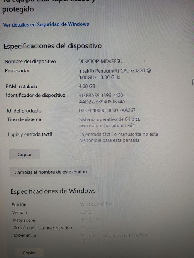 Torre de ordenador en perfecto estado