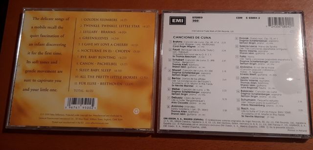 CD's música relajante bebés + 3 bolsas regalo