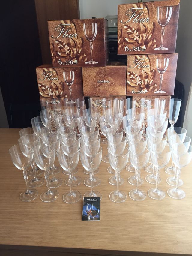 Copas cristal de Bohemia