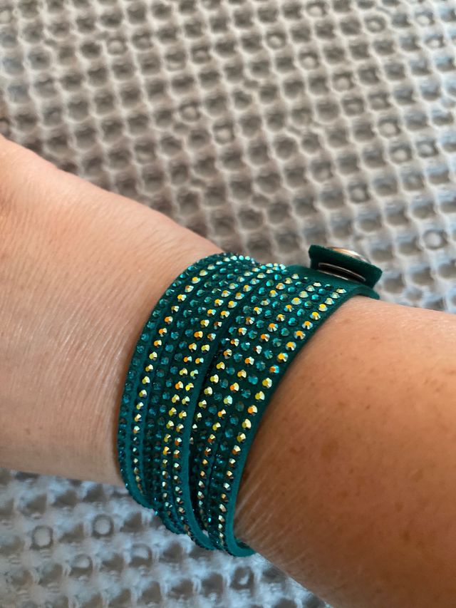 Pulsera verde cristales swaroski