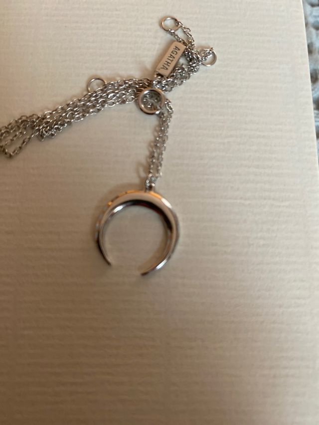 Colgante plata marca agatha cuerno
