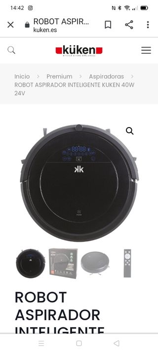 ROBOT ASPIRADOR KUKEN de segunda mano por 160 EUR en Getafe en WALLAPOP