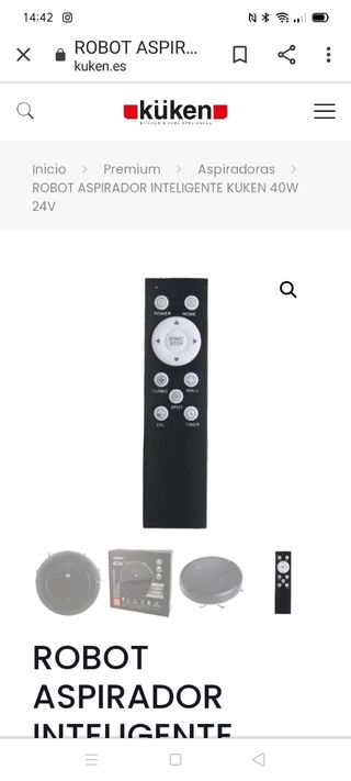 ROBOT ASPIRADOR KUKEN de segunda mano por 160 EUR en Getafe en WALLAPOP