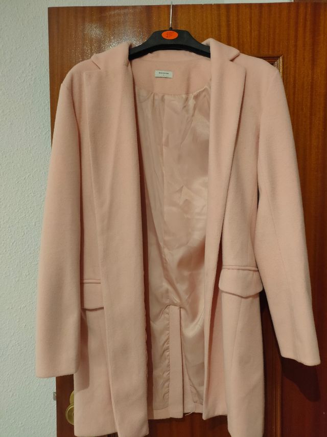 abrigo rosa largo