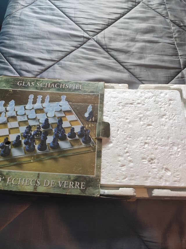 Juego de Ajedrez de cristal 25x25cm