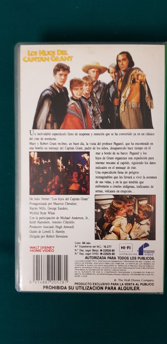 VHS Disney Los Hijos del Capitan Grant