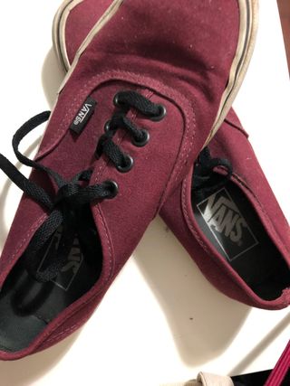 zapatos vans talla 36 rojo