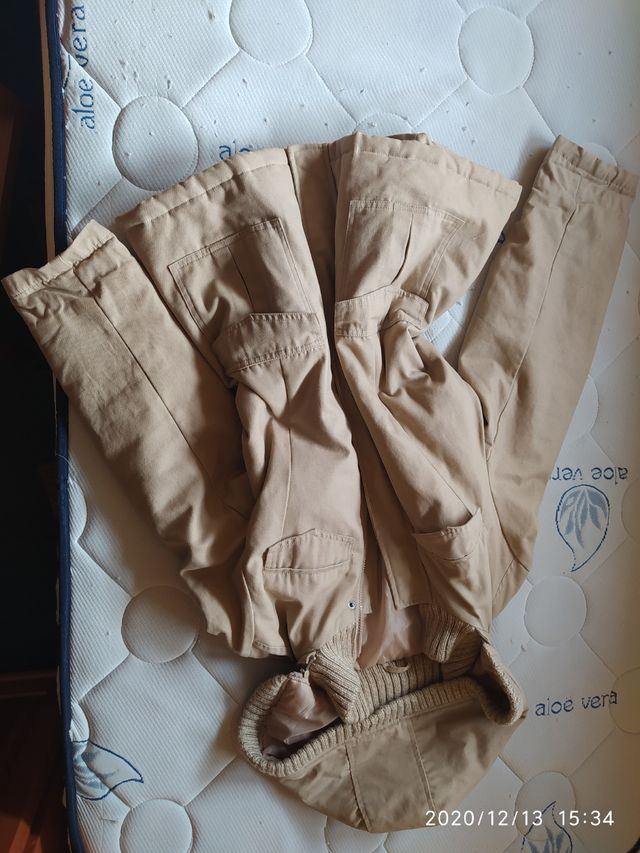 chaqueton 3/4..de algodon. con capucha.. sin usar