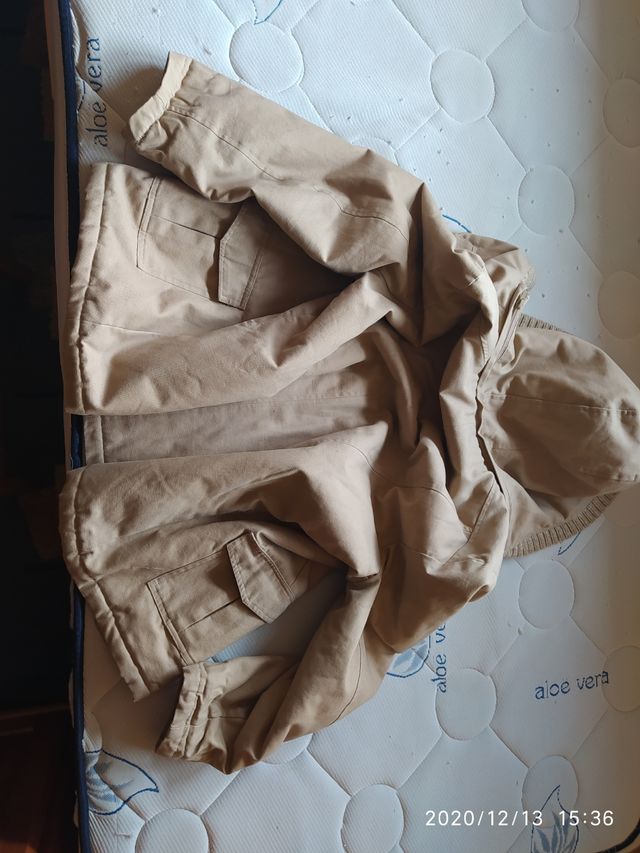 chaqueton 3/4..de algodon. con capucha.. sin usar