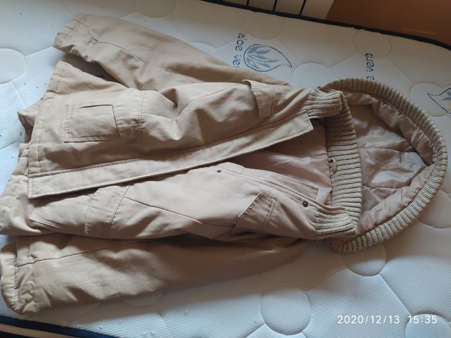 chaqueton 3/4..de algodon. con capucha.. sin usar