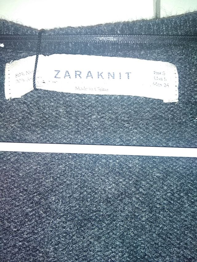 jersey gris de pico lana con brillantes