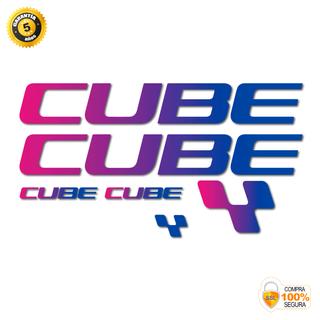 juego de adhesivos cuadro cube 6 logos degradado
