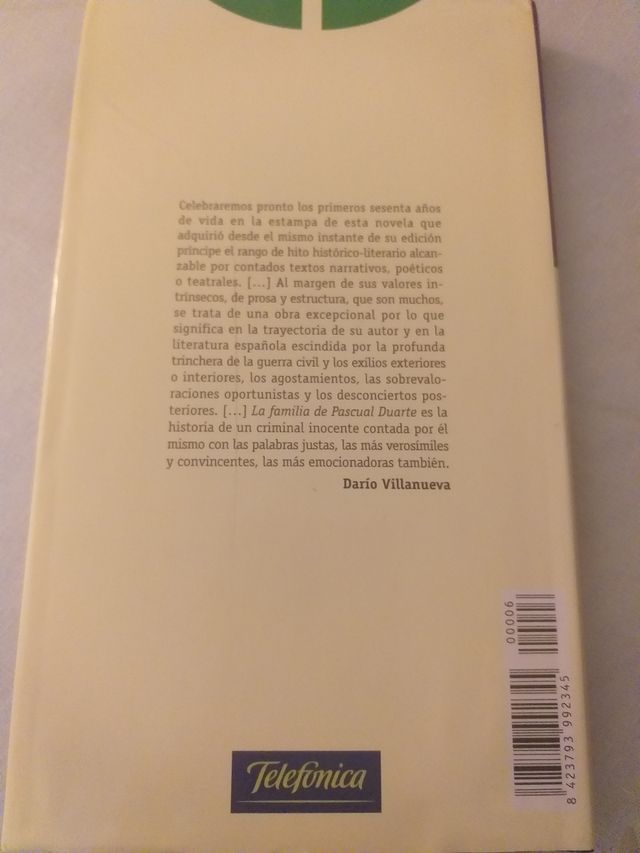LA FAMILIA DE PASCUAL DUARTE.CAMILO JOSÉ CELA