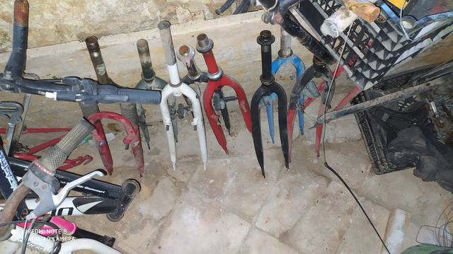 orquillas de bicicleta de 26 y 24 pulgadas