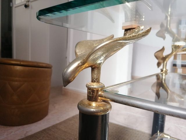 Mesa de cristal de los años 80!!!