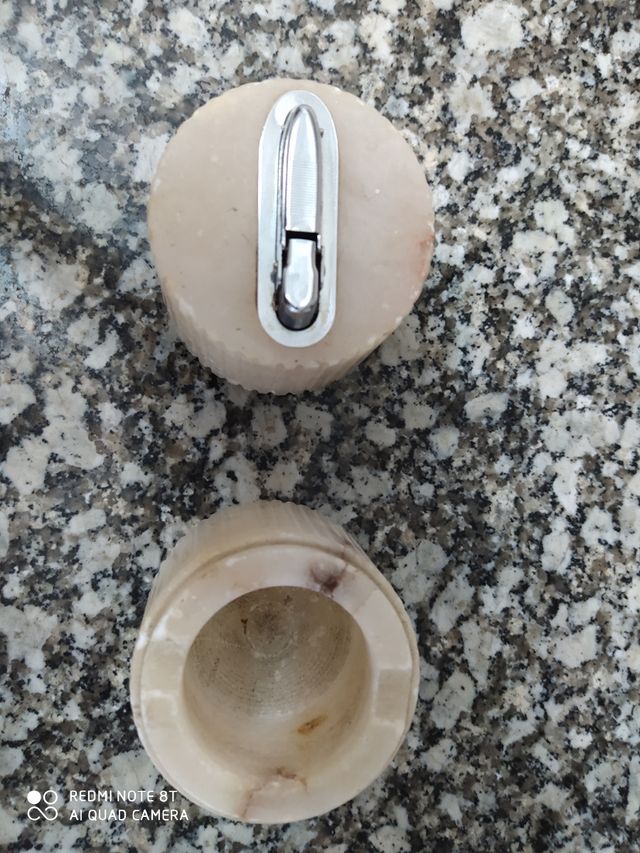 Conjunto de cenicero y mechero vintage