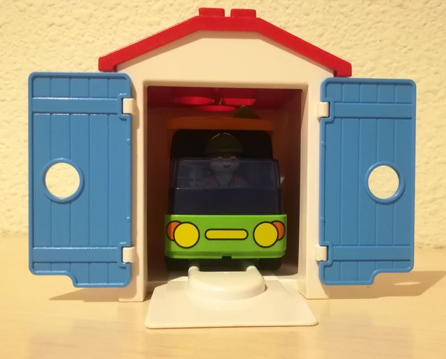 PLAYMOBIL 123 - VOLQUETE GARAJE Y CARRUAJE