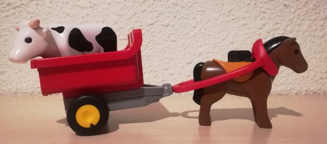 PLAYMOBIL 123 - VOLQUETE GARAJE Y CARRUAJE