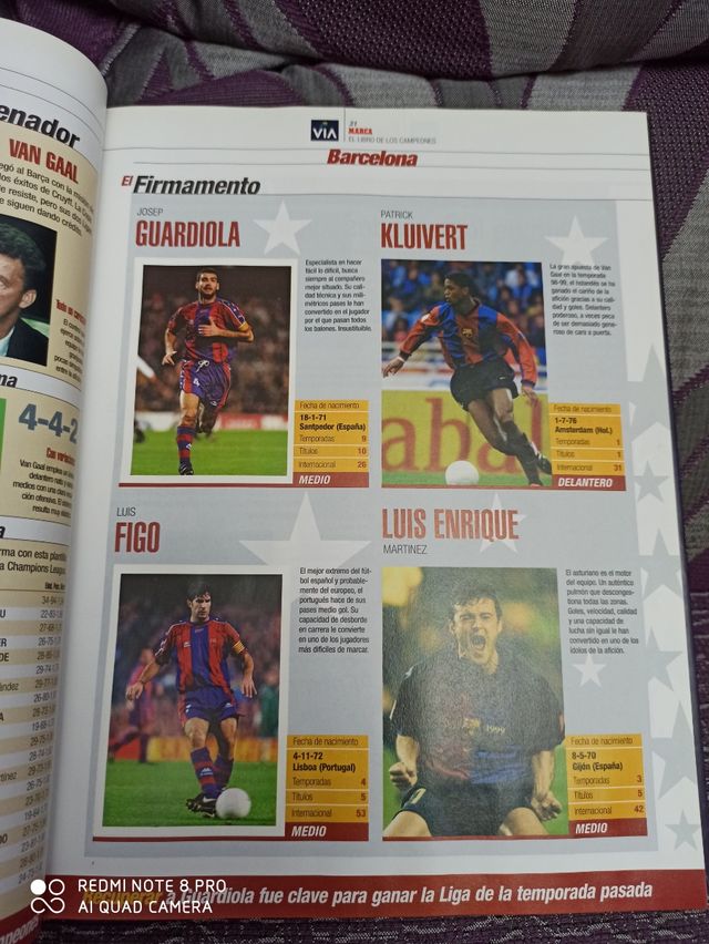 album cruiff. maradona. raul Diestefano. puskas.