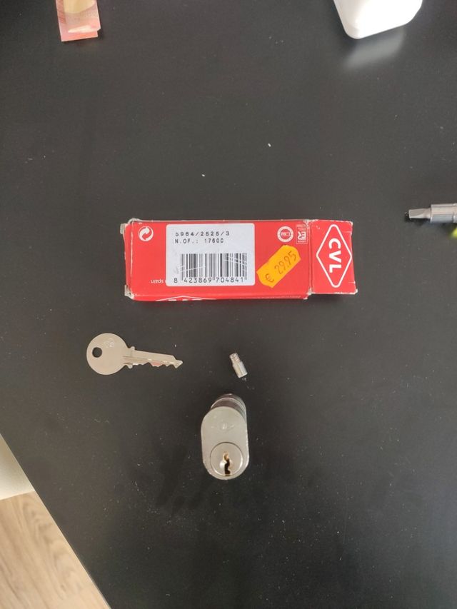 Cilindro bombín dos partes puerta