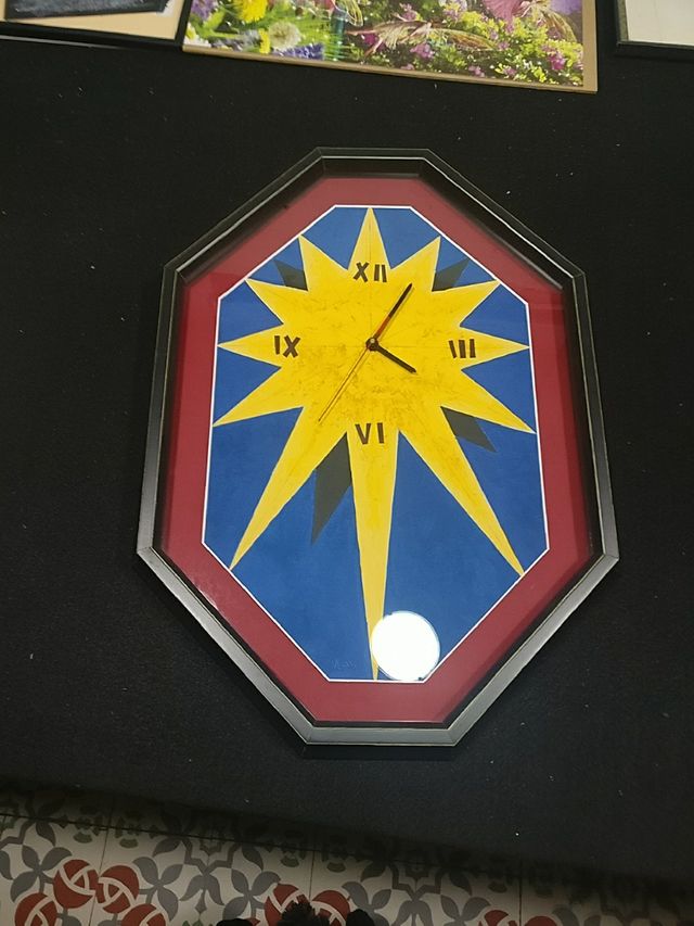 Reloj de pared, pintado a mano, diseño único